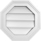 Ekena Millwork Octagonal Surface Mount PVC Gable Vent w/ 2"W x 1-1/2"P Brickmould Frame, 14"W x 14"H GVPOC14X1402SN - alternate 1